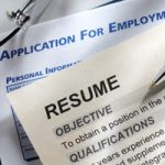 picture of resume and application for employment