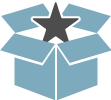box with star in it icon